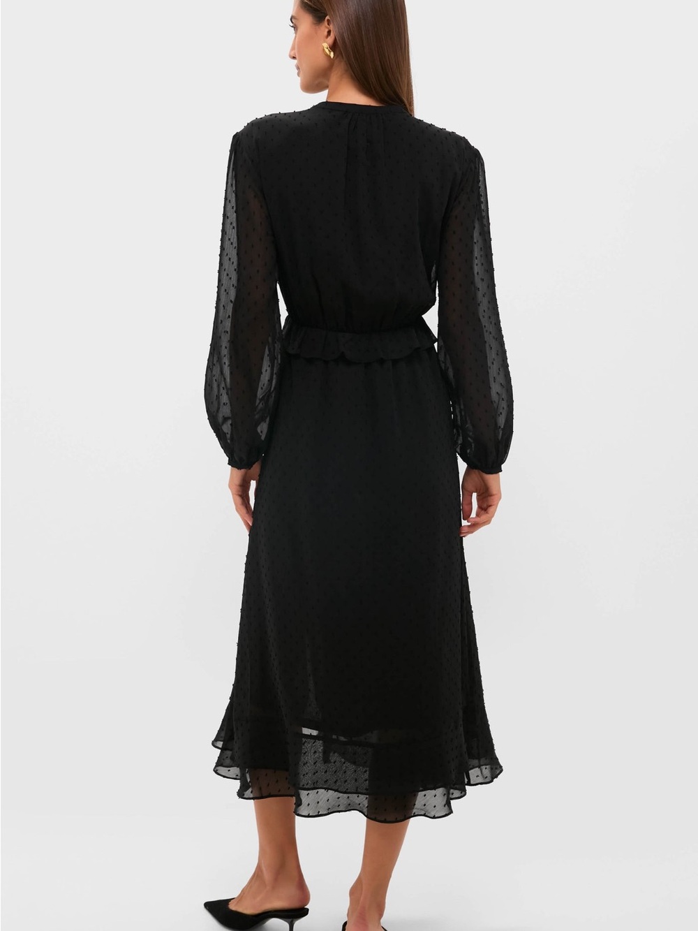 TUCKERNUCK POMANDER PLACE Black Textured Dot Selwyn Dress Size XXL NWT - Picture 2 of 9